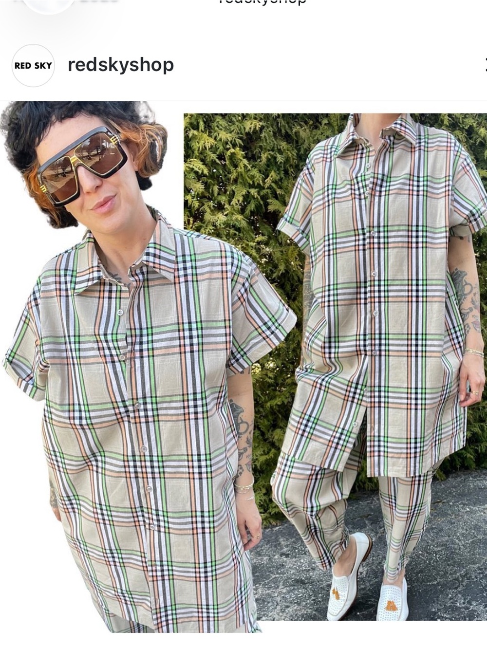 Redsky Canadian Brand: sold as a set, shirt dress with matching trouser